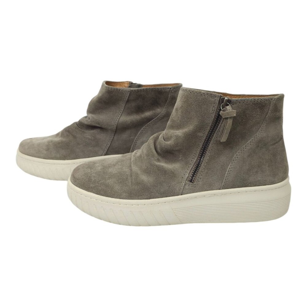 Sofft Aqua Portland Ankle Boot Womens 9 M Suede Leather Side Zip Fashion Sneaker